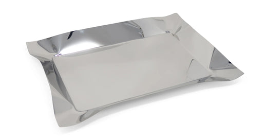 Classic Touch Oblong Stainless Steel Tray