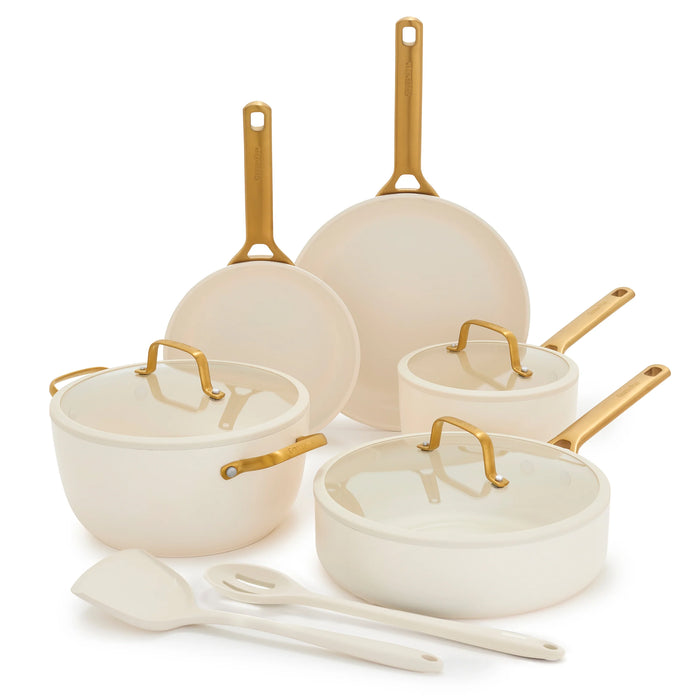 Greenpan Reserve Pro Ceramic Nonstick 10-Piece Cookware Set | Cream