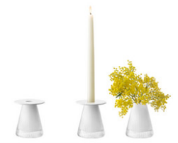 LSA Beacon Candle Holder / Vase, White