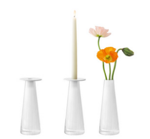 LSA Beacon Candle Holder / Vase, White