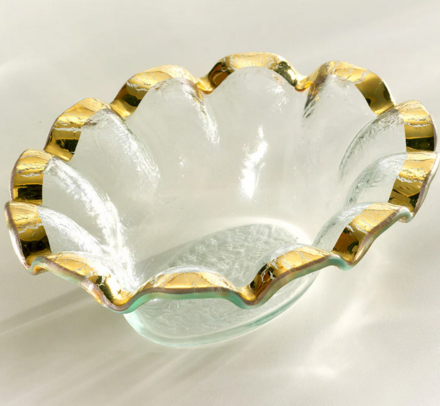 Annieglass Ruffle Dip Bowl