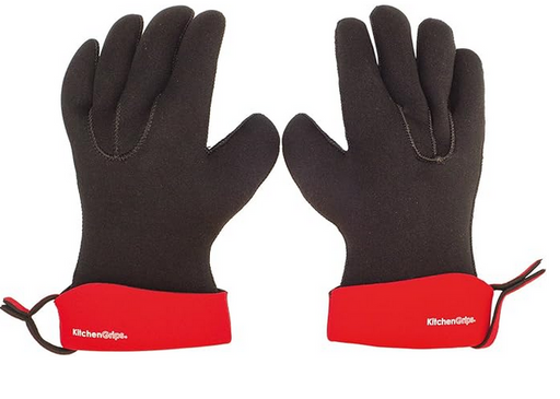 Cuisipro KitchenGrips FLXaPrene Red & Black Chef’s Gloves - Set of 2 | Small