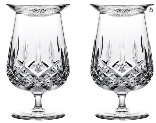 Waterford Connoisseur Lismore 8 oz Rum Snifter & Tasting Cap, Set of 2