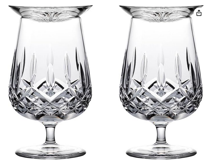 Waterford Connoisseur Lismore 8 oz Rum Snifter & Tasting Cap, Set of 2