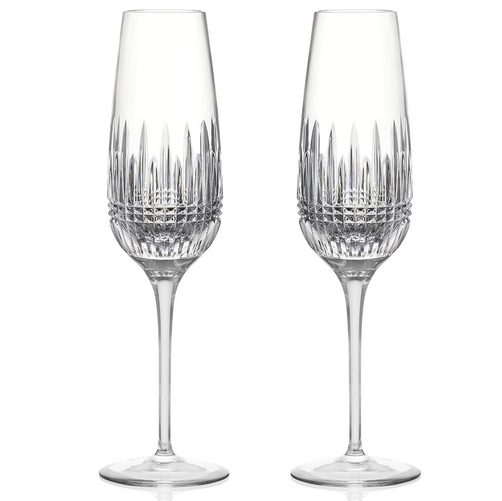 Waterford Lismore Diamond Essence Flute Pair