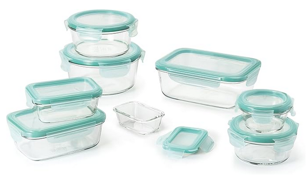 OXO Good Grips 16 Piece Smart Seal Leakproof Glass Food Storage Container Set DISCONTINUED