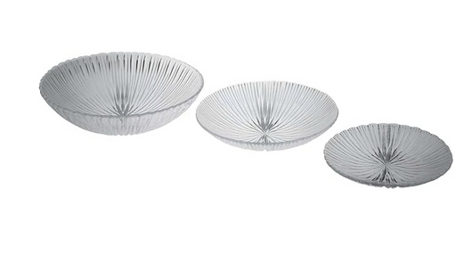 Reed & Barton Crystal Soho Set of 3 Nesting Bowls - 12", 10:, 8" dia.