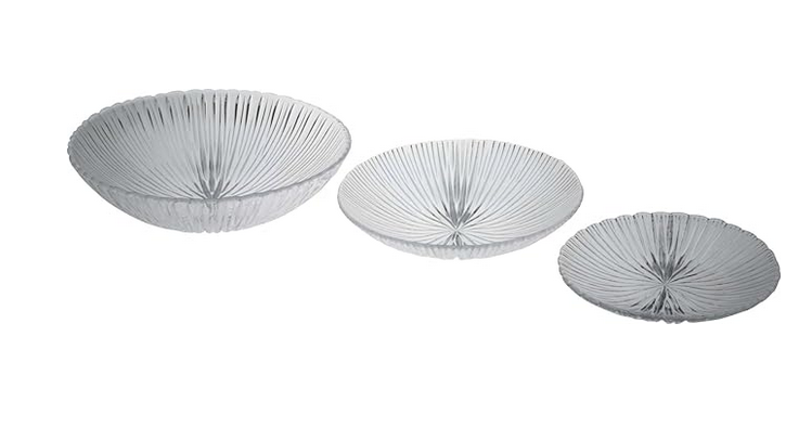 Reed & Barton Crystal Soho Set of 3 Nesting Bowls - 12", 10:, 8" dia.
