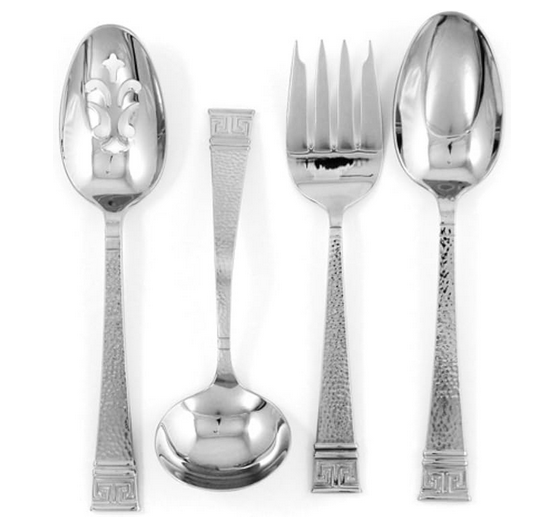 Ginkgo Dynasty 4-Piece Stainless Steel Hostess Serving Set