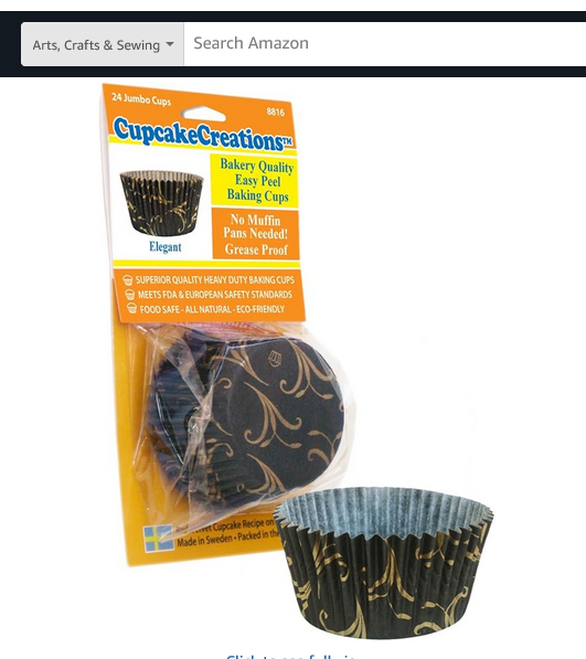Cupcake Creations Jumbo Elegant Baking Cups, 24-Count