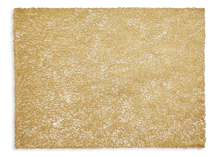 Chilewich Scribble Pressed Vinyl Placemat in Brass 14" X 19"
