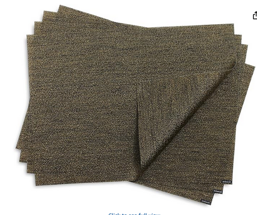 Chilewich Boucle Rectangle Table Mat 14" X 19" Gilt