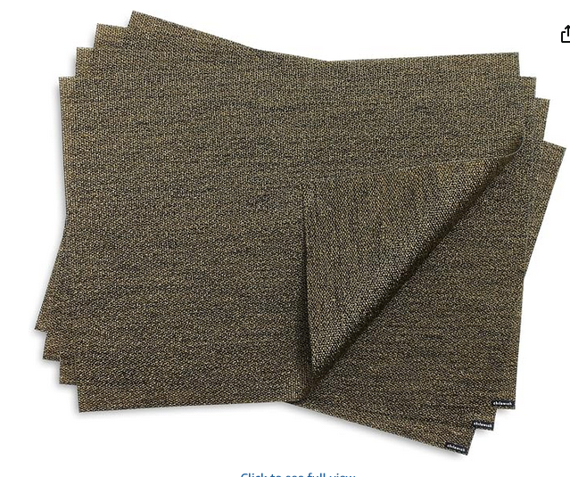 Chilewich Boucle Rectangle Table Mat 14" X 19" Gilt