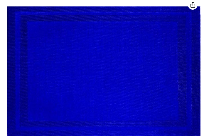 PACIFIC MERCHANTS Cobalt Blue Placemat, 17" x 12", Set of 4