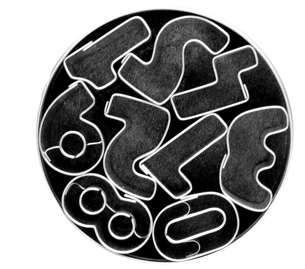 Fox Run Mini Numbers Cookie Cutter Set, Stainless Steel, 9-Piece