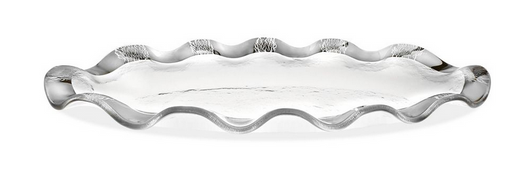 Annieglass Ruffle Tray 8.5x6.5" Small Oval