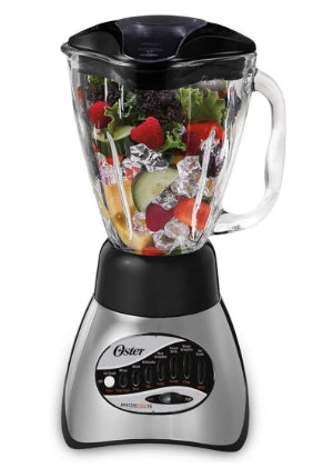 Oster Classic Series 16 Speed Blender with 5-Cup Glass Jar, Brushed Nickel
