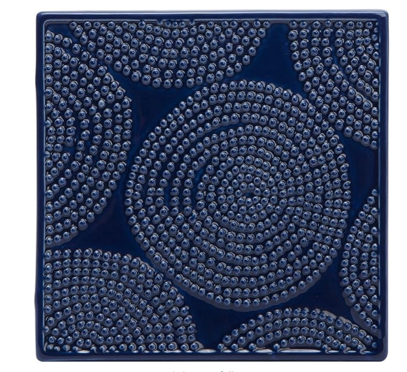 C.R. Gibson Art of Cooking Ceramic Trivet, Blue