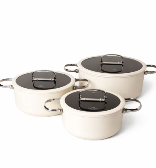 CasaBella Non-Stick Aluminum 3 Pot Cookware Set