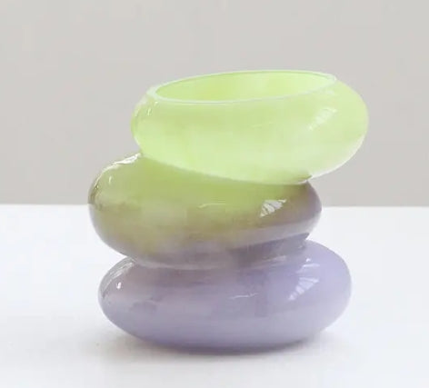 Cloudnola Swirl Vase Sculptural  Glass Vase