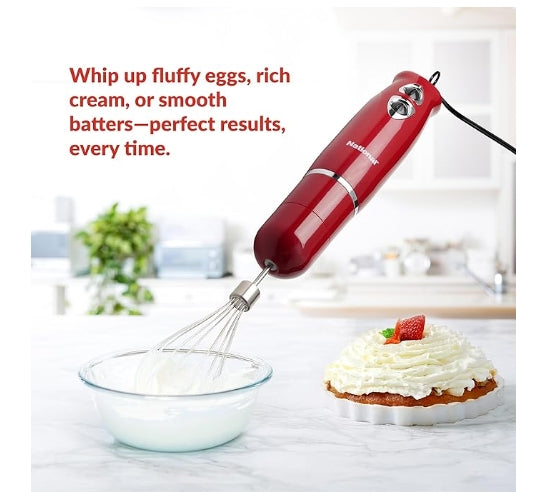 National NA-3104HB 4-in-1 Multi-Purpose Immersion Hand Blender with Interchangeable Attachments