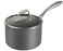 Tramontina Hard Anodized Non Stick Small Sauce Pan with Glass Lid, Oven Safe