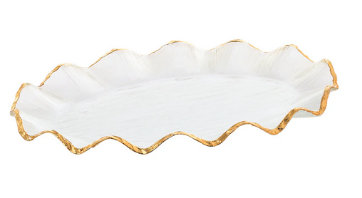 Joseph Sedgh Glassware Ruffle Platter