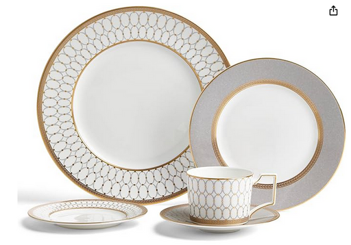 Wedgwood 5 Piece Bone China Place Setting, Renaissance