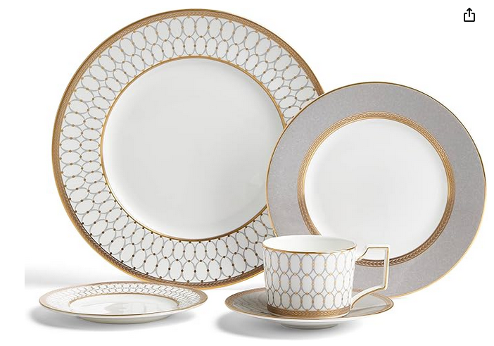 Wedgwood 5 Piece Bone China Place Setting, Renaissance