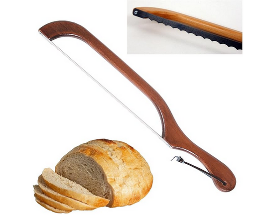 Out of the Woods of Oregon Bread and Bagel Slicer Bow Saw Bread Knife for Home Made Bread - Choose from RIGHT HANDED OR LEFT HANDED