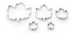 Fox Run, 1 x 2.75 x 2.75 inches, Cookie Cutter Set