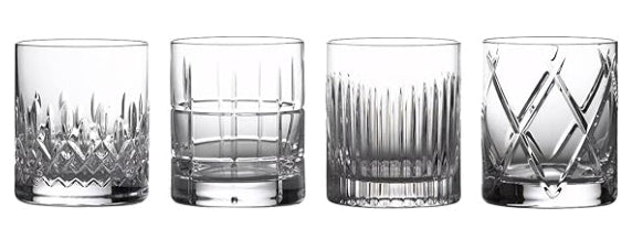 Waterford Short Stories Double Old Fashioned, Set of 4 Mixed