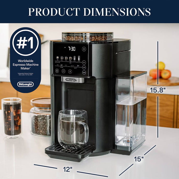 De'Longhi TrueBrew Automatic Coffee Maker with Bean Extract Technology, Stainless CAM51025MB