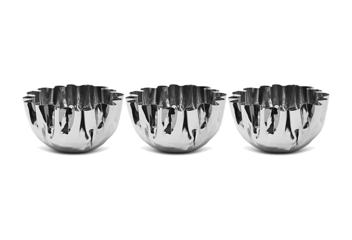 Vivience Set Of 3 Crushed Bowls