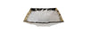 Classic Touch White Porcelain Square Salad Bowl with Gold Edge