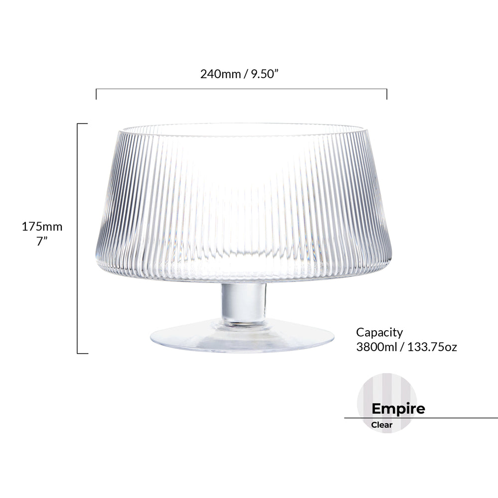 Anton Studio Designs Empire Clear Trifle Bowl