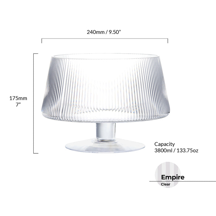 Anton Studio Designs Empire Clear Trifle Bowl