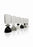 Allison Pearl Design Shot Glasses, Black and White