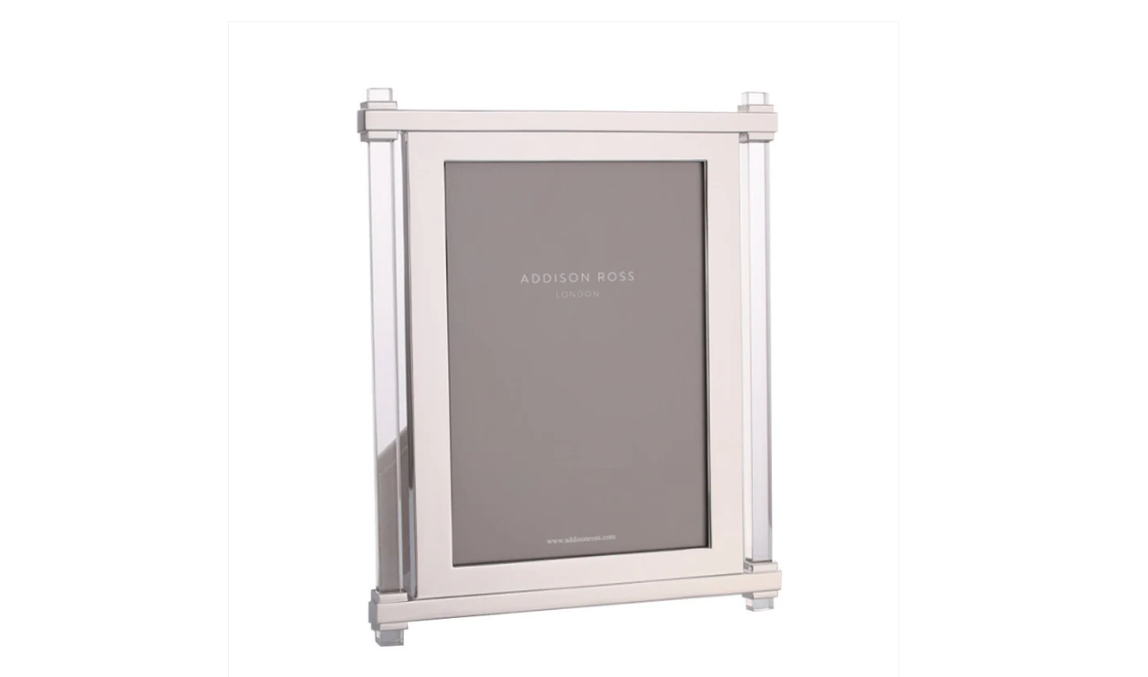 Addison Ross Acrylic & Silver Pillar Photo Frame, 8 x10
