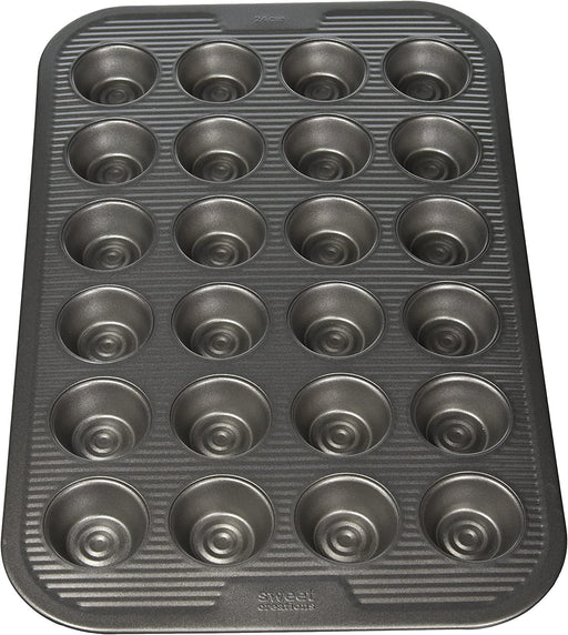 Sweet Creations Bake Perfect 24 Cup Mini Muffin Pan, Silver
