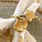 Bodrum Ginkgo Napkin Rings, Gold, Set/4
