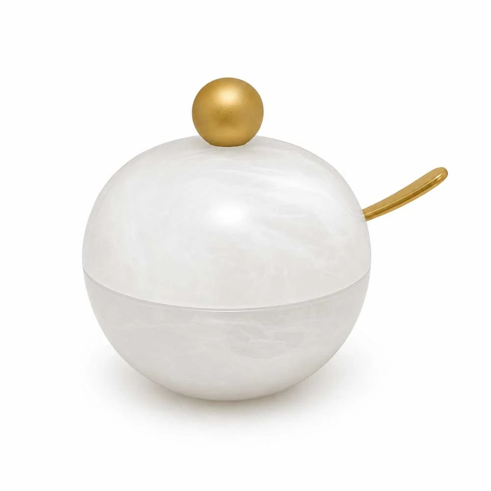BT Shalom Resin Snow Drift Honey Dish