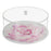 BT Shalom Cake Dome Lucite &  LEATHER, Flower Design