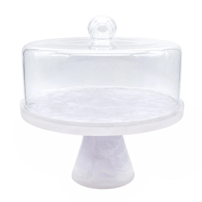 BT Shalom Resin Snow Drift Cake Plate & Dome