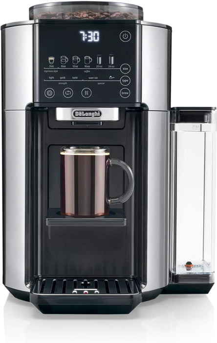 De'Longhi TrueBrew Drip Coffee Maker, Built in Grinder, Single
