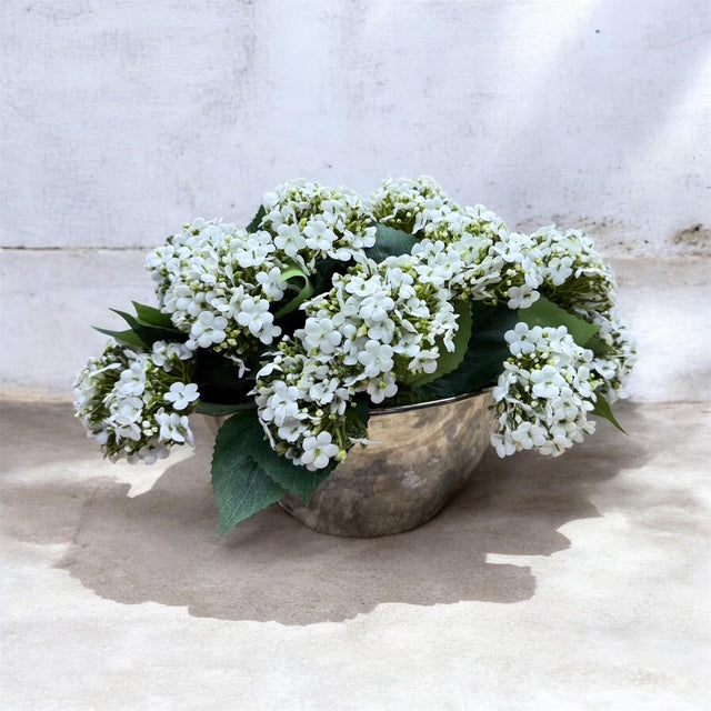 CDI White Mountain Flower In Gold Medium Oval Pot