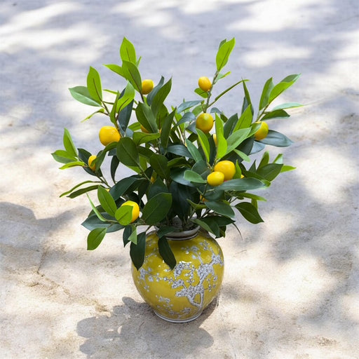 CDI Lemon Branches in Yellow Pot