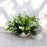 CDI Green White Colors Spray Floral in White Pot