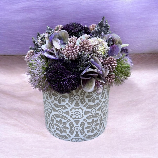 CDI Purple Color in White Pot