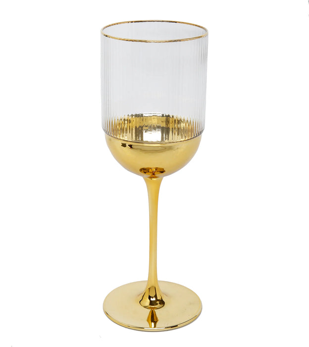 Classic Touch Stemware with Gold Dipped Bottom set of 6